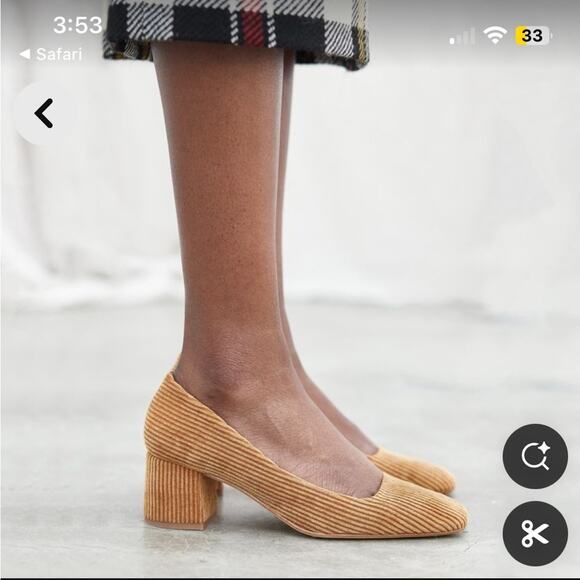 Miista Corduroy pump heel in toast brown - Picture 1 of 14